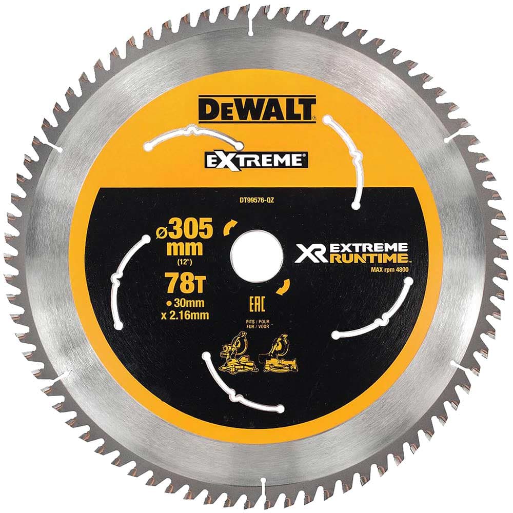 DeWalt XR Cordless FLEXVOLT Mitre Saw Blade 305mm 78T 30mm