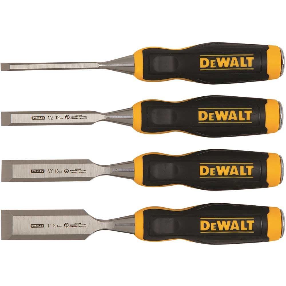 DeWalt 4 Piece Bevel Edge Wood Chisel Set