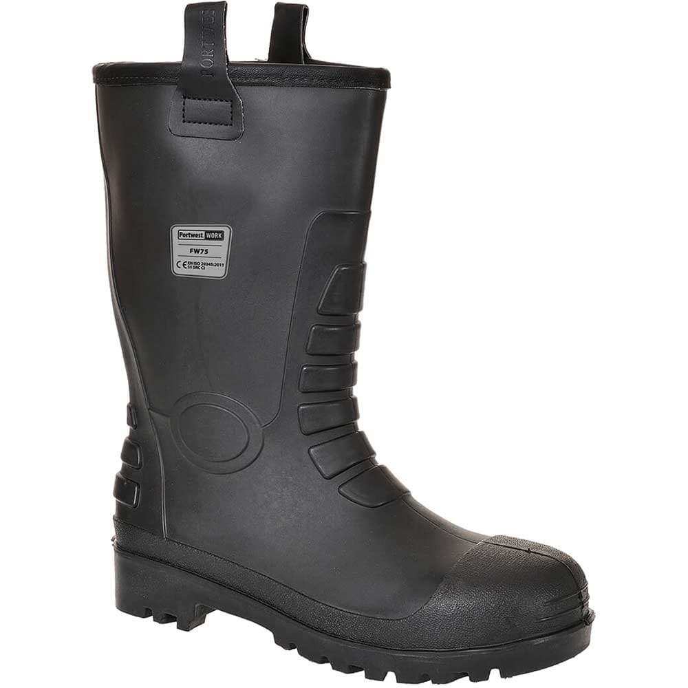 Portwest Neptune S5 CI Waterproof Rigger Safety Boots Black Size 14