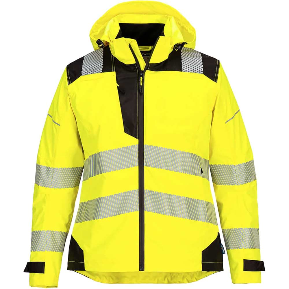 PW3 Hi Vis Waterproof Rain Jacket Yellow