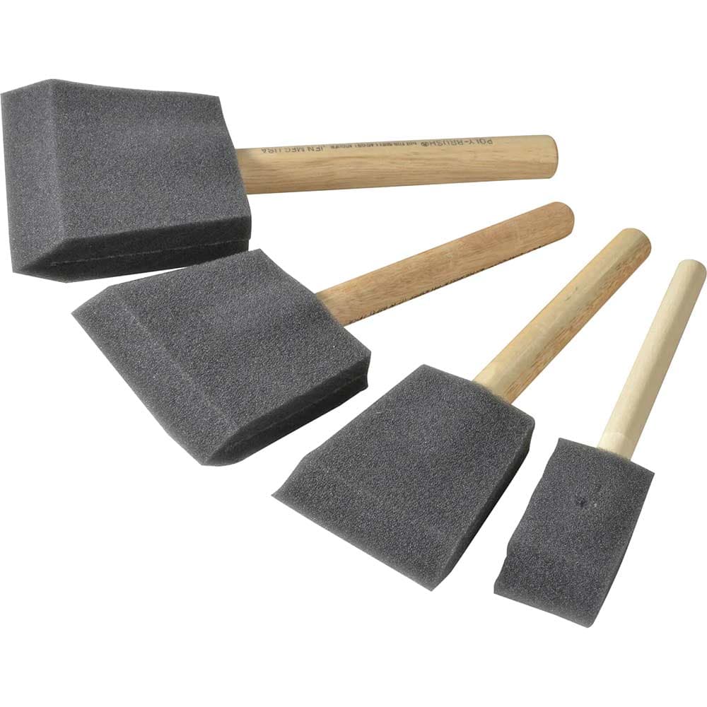 4 Piece Foam Brush Set
