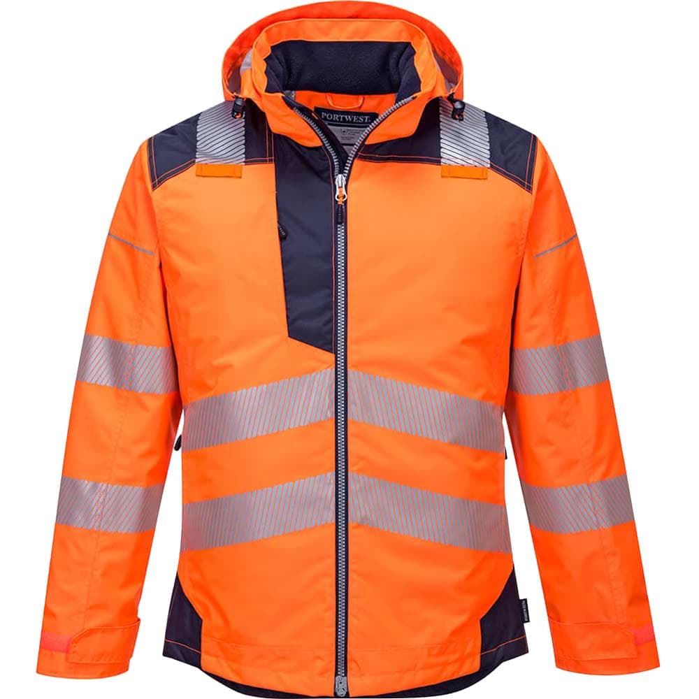 PW3 Hi Vis Winter Rain Jacket Orange M