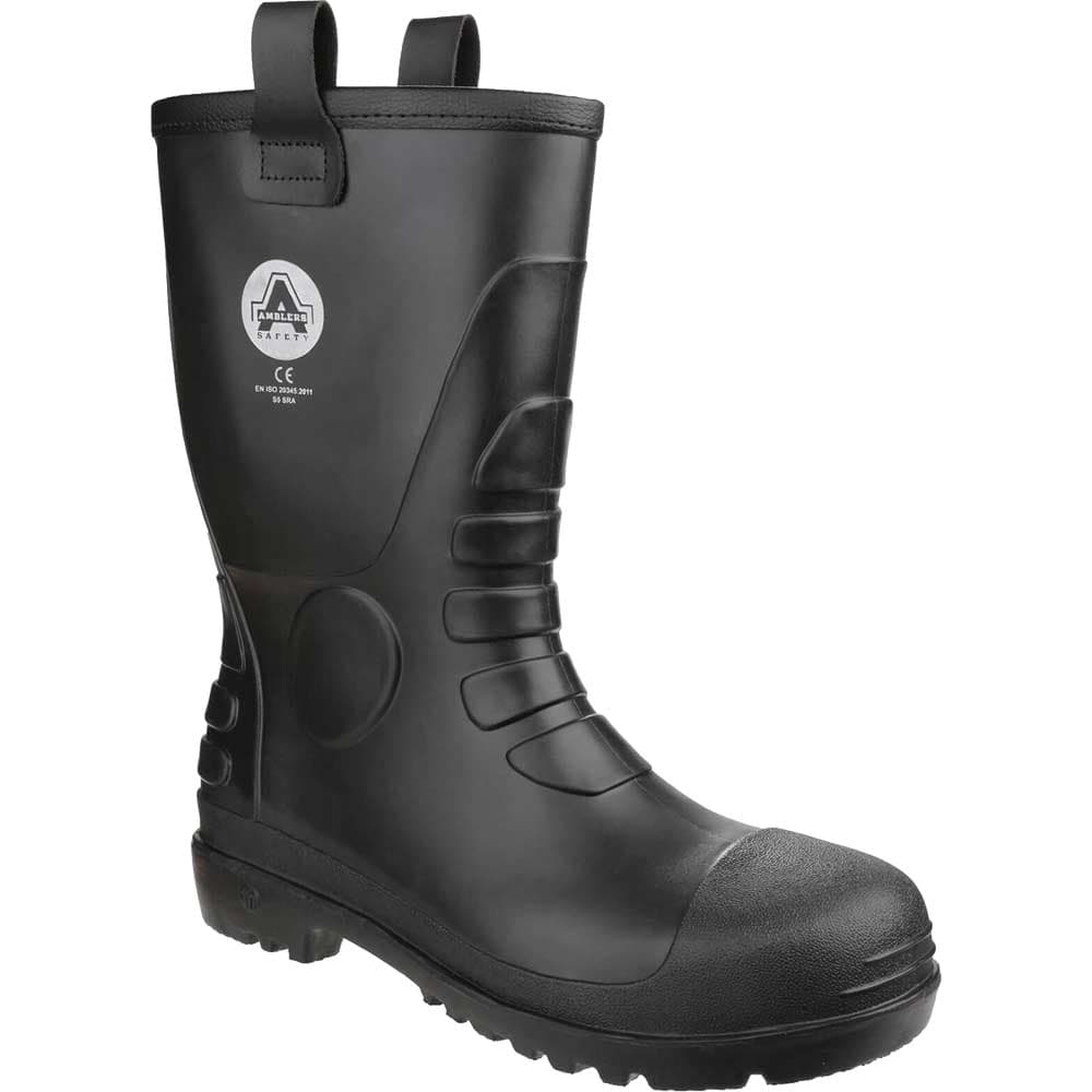 Amblers Safety FS90 Waterproof Pvc Pull On Safety Rigger Boots Black Size 4