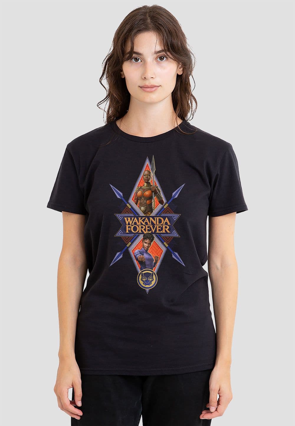 Panther Wakanda Forever Shuri Okoye Diamond T Shirt