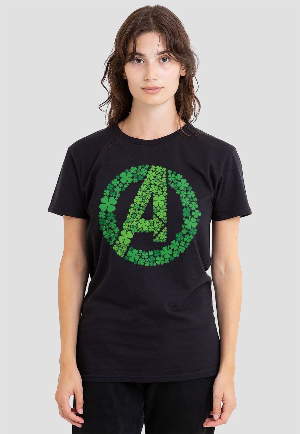 Avengers St Patricks Day Logo Shamrock T Shirt