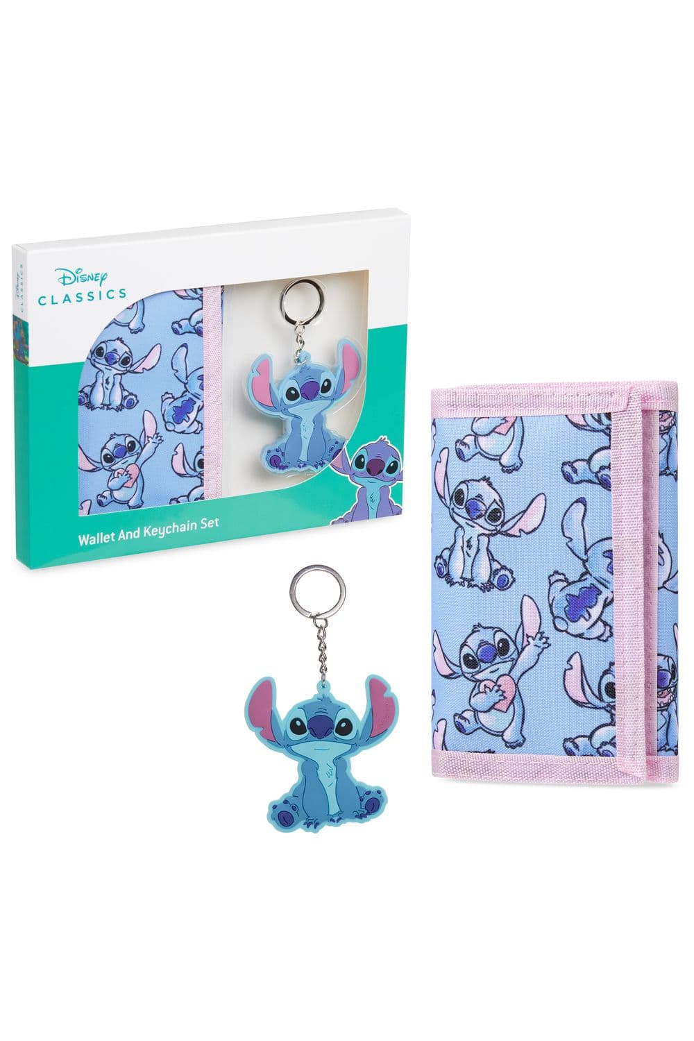 Stitch Trifold Wallet & Keyring Set