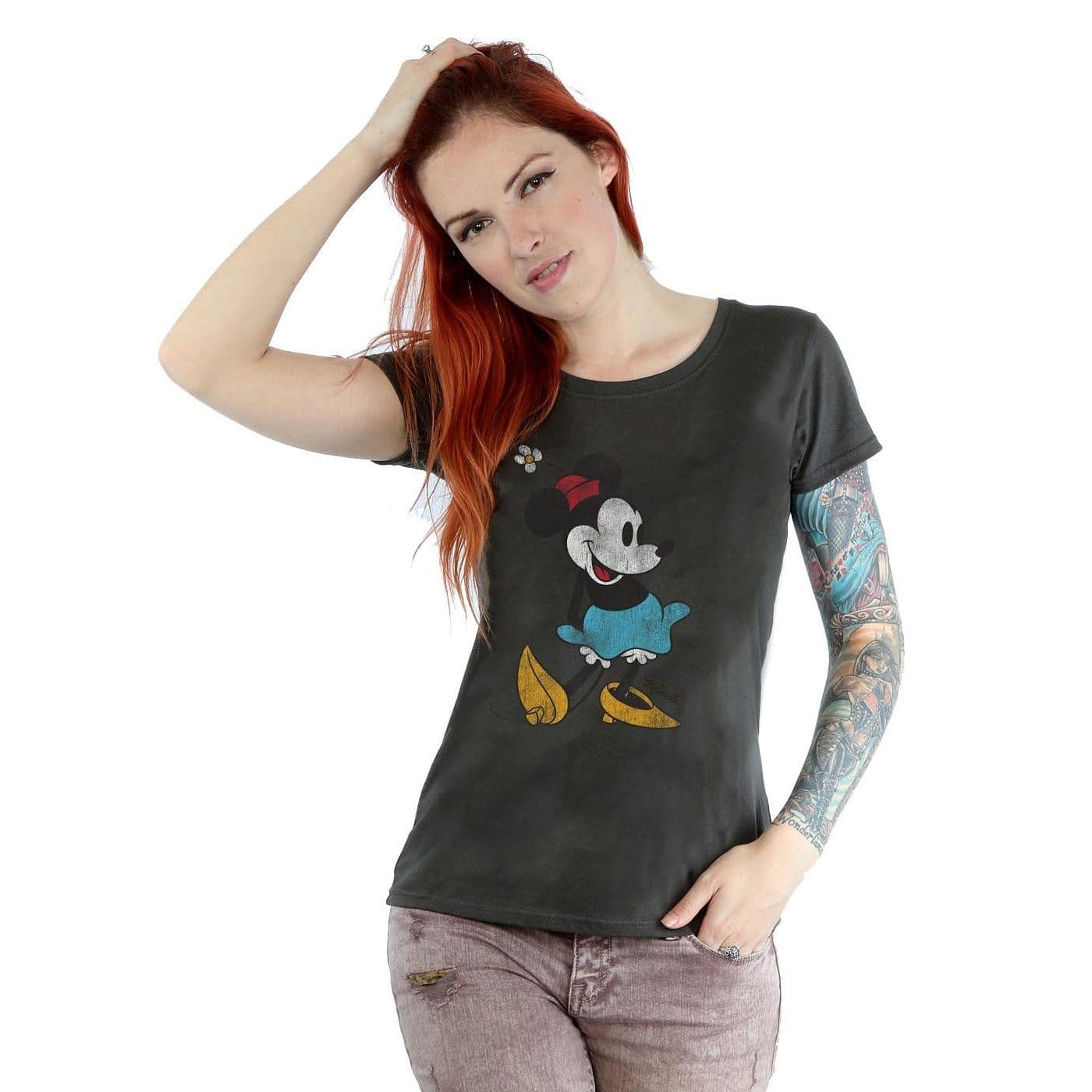 Classic Minnie Mouse Cotton T Shirt Mid