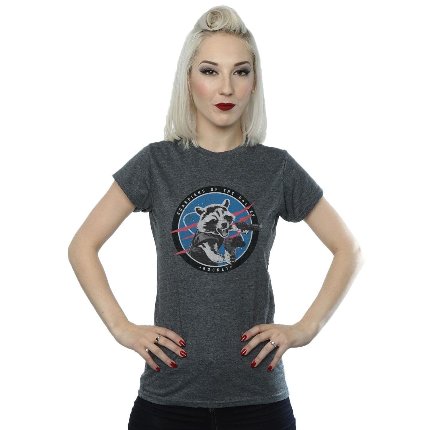 Guardians Galaxy Rocket Emblem Cotton T Shirt