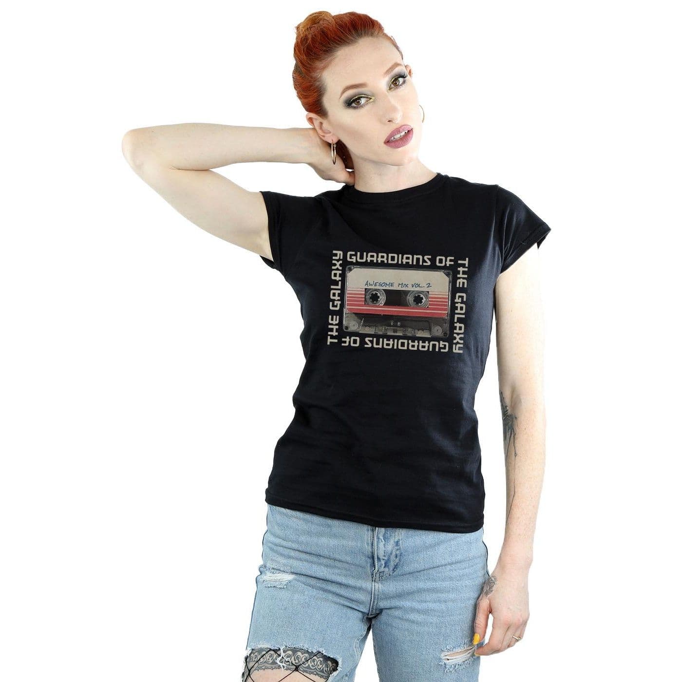 Guardians Galaxy Awesome Mix Cassette Vol. 2 Cotton T Shirt