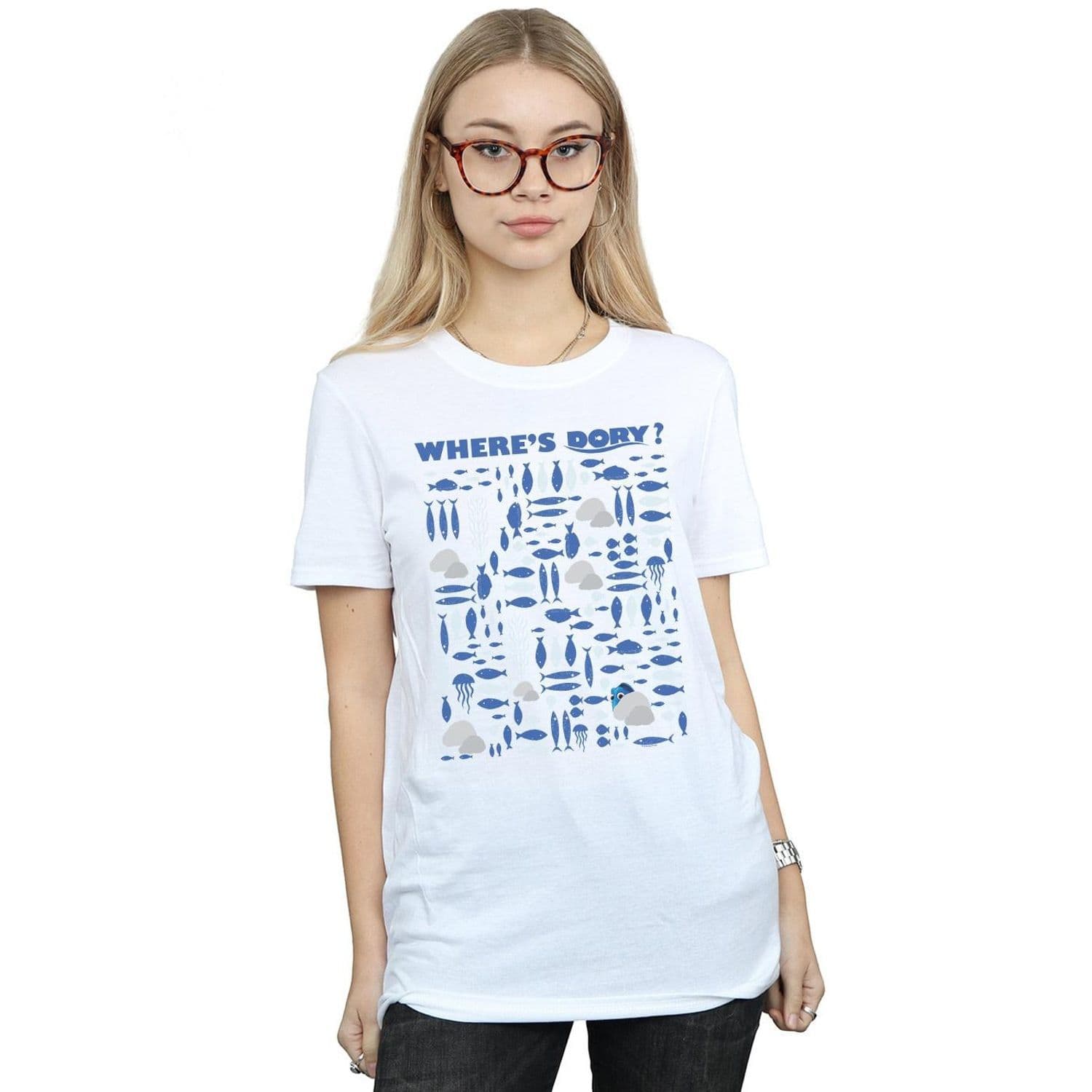 Finding Dory Where´s Dory Cotton Boyfriend T Shirt