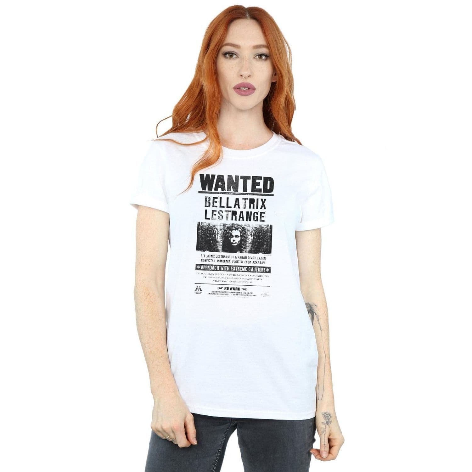 Bellatrix Lestrange Wanted Poster Cotton Boyfriend T Shirt