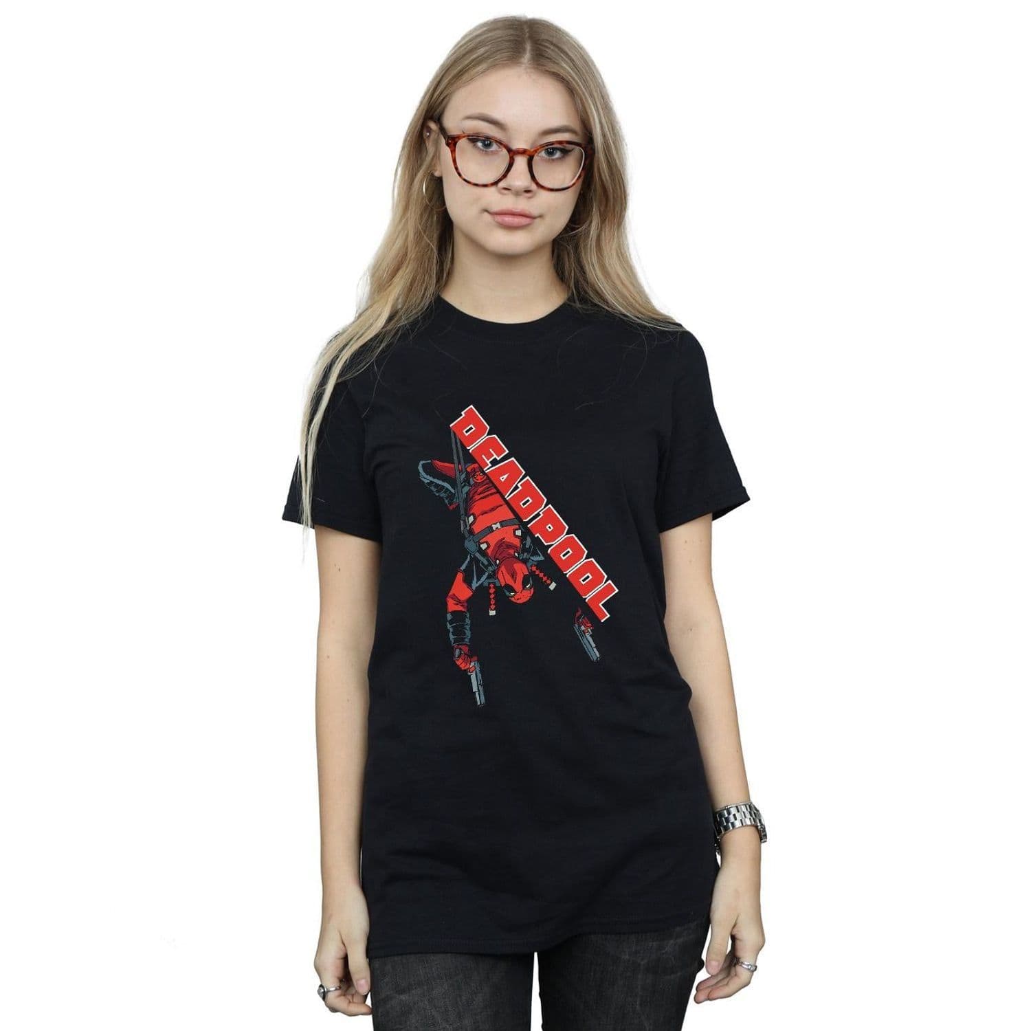 Deadpool Hang Split Cotton Boyfriend T Shirt