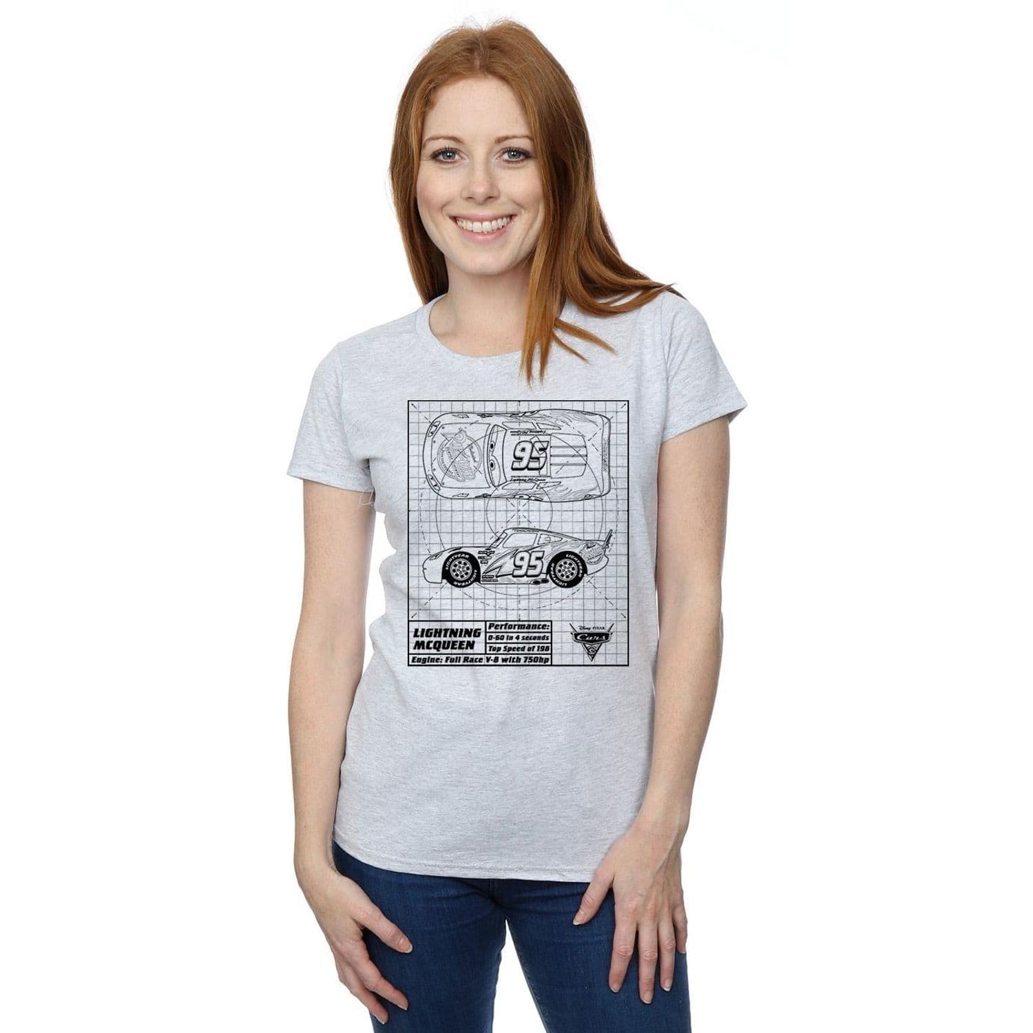 Cars Lightning McQueen Blueprint Cotton T Shirt
