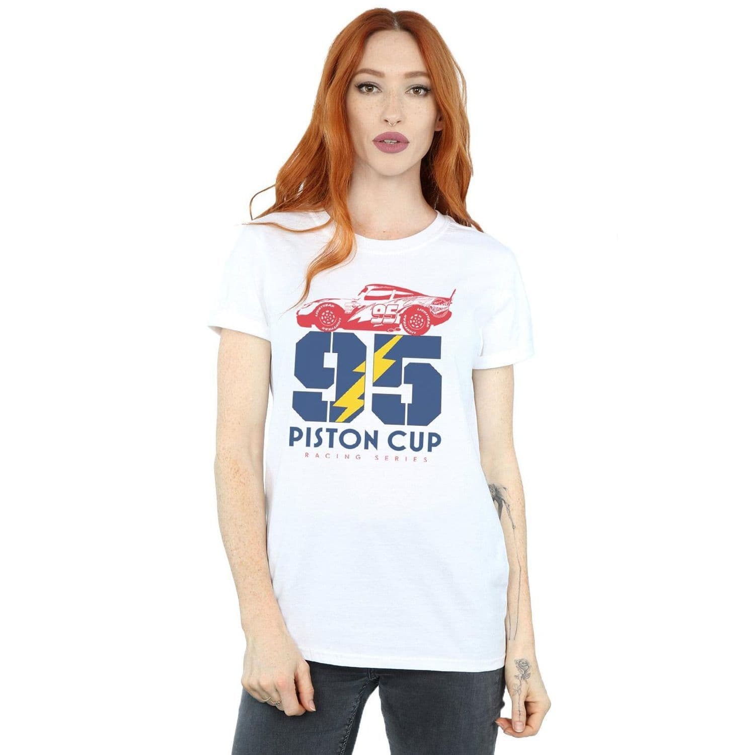 Cars Piston Cup 95 Cotton Boyfriend T Shirt