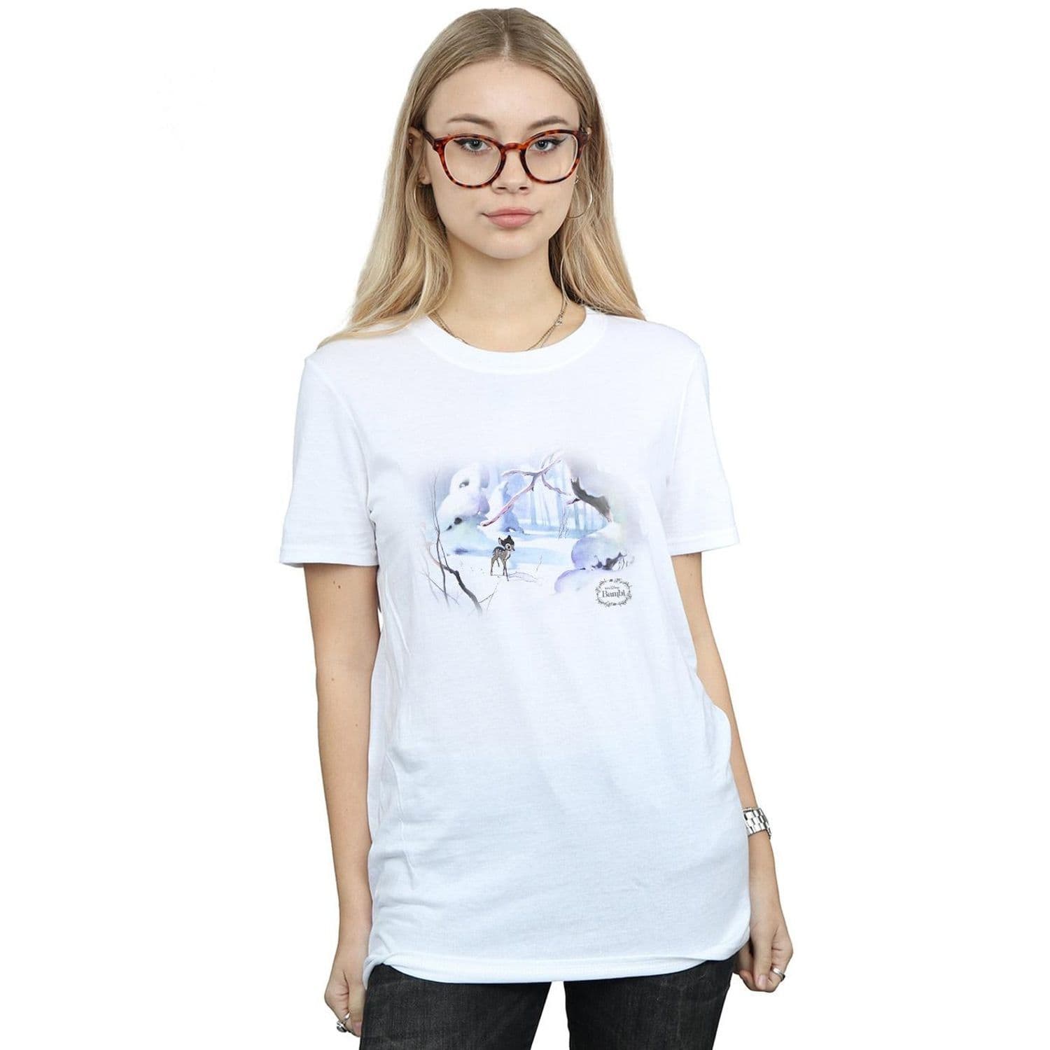 Bambi Snow Cotton Boyfriend T Shirt