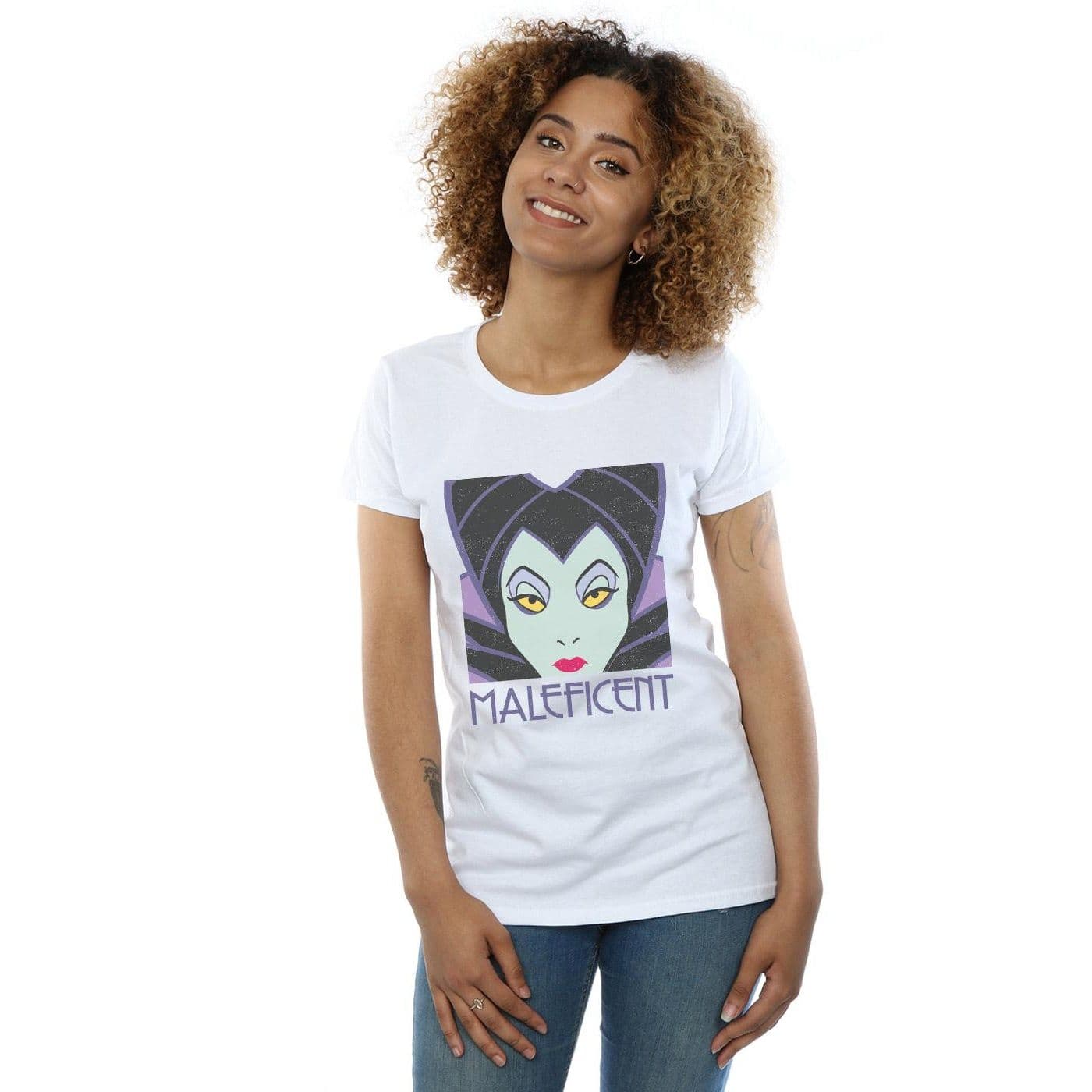 Maleficent Cropped Head Cotton T Shirt
