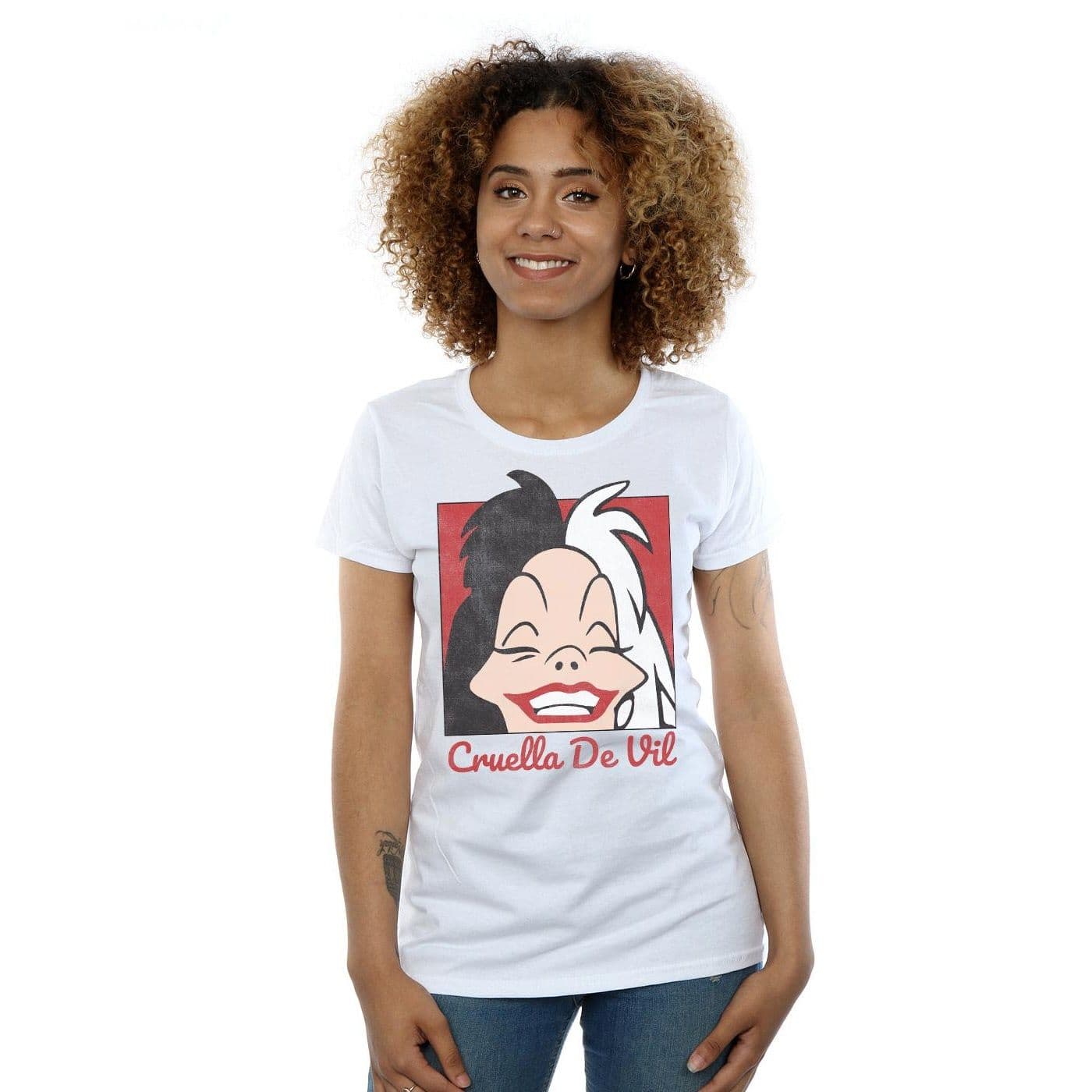 Cruella De Vil Cropped Head Cotton T Shirt