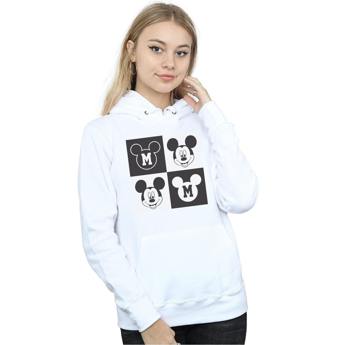 Mickey Mouse Smiling Squares Hoodie