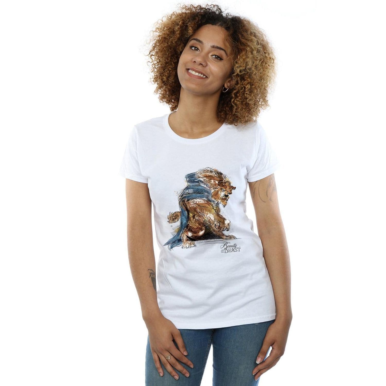 Beauty & Beast Beast Sketch Cotton T Shirt
