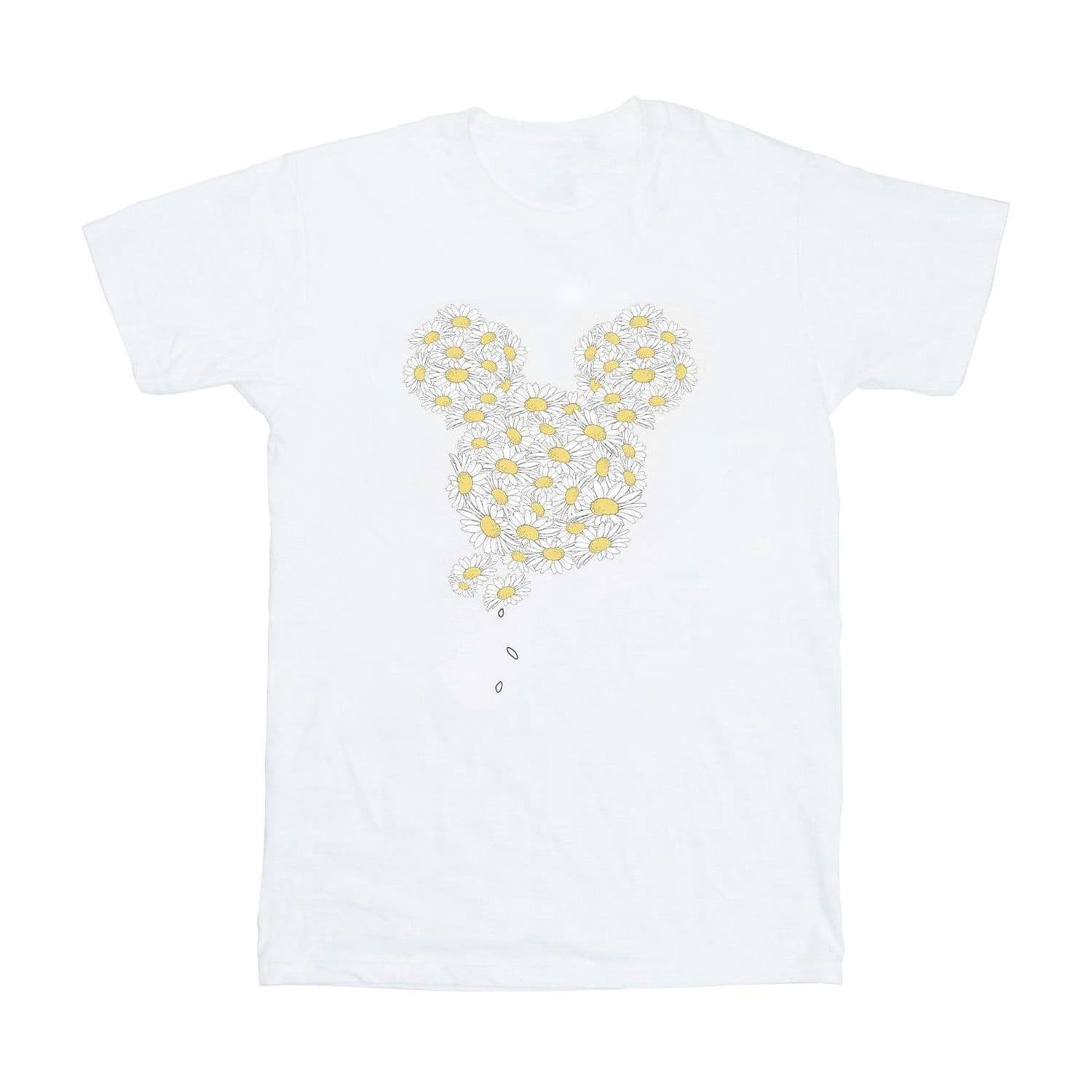 Mickey Mouse Chamomile Head Cotton Boyfriend T Shirt