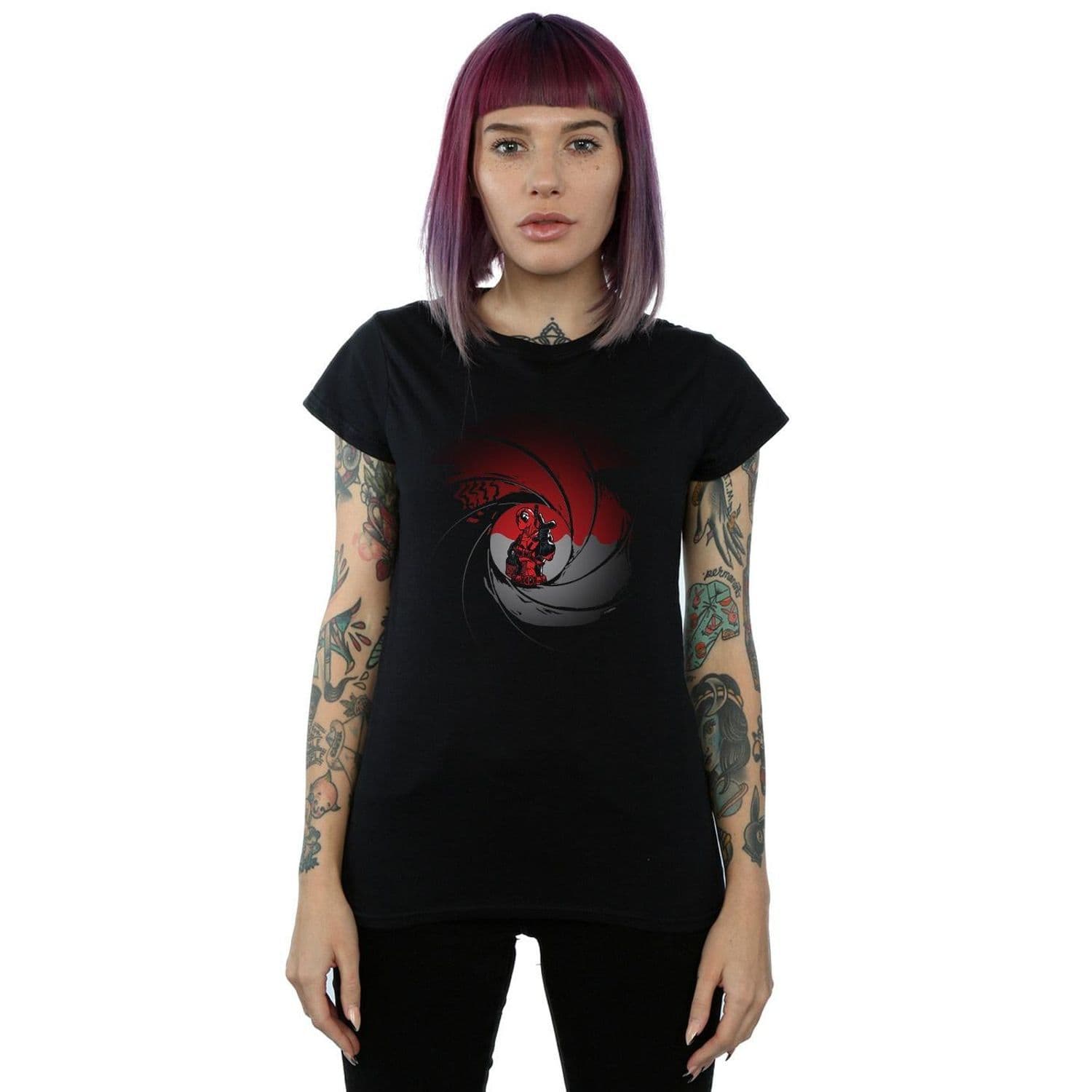 Deadpool Gun Barrel Cotton T Shirt