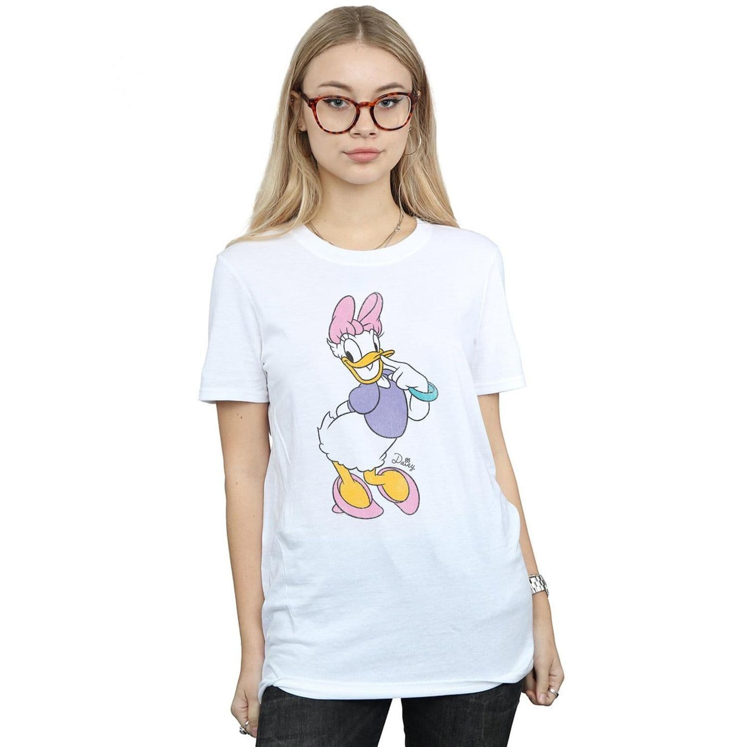 Classic Daisy Duck Cotton Boyfriend T Shirt