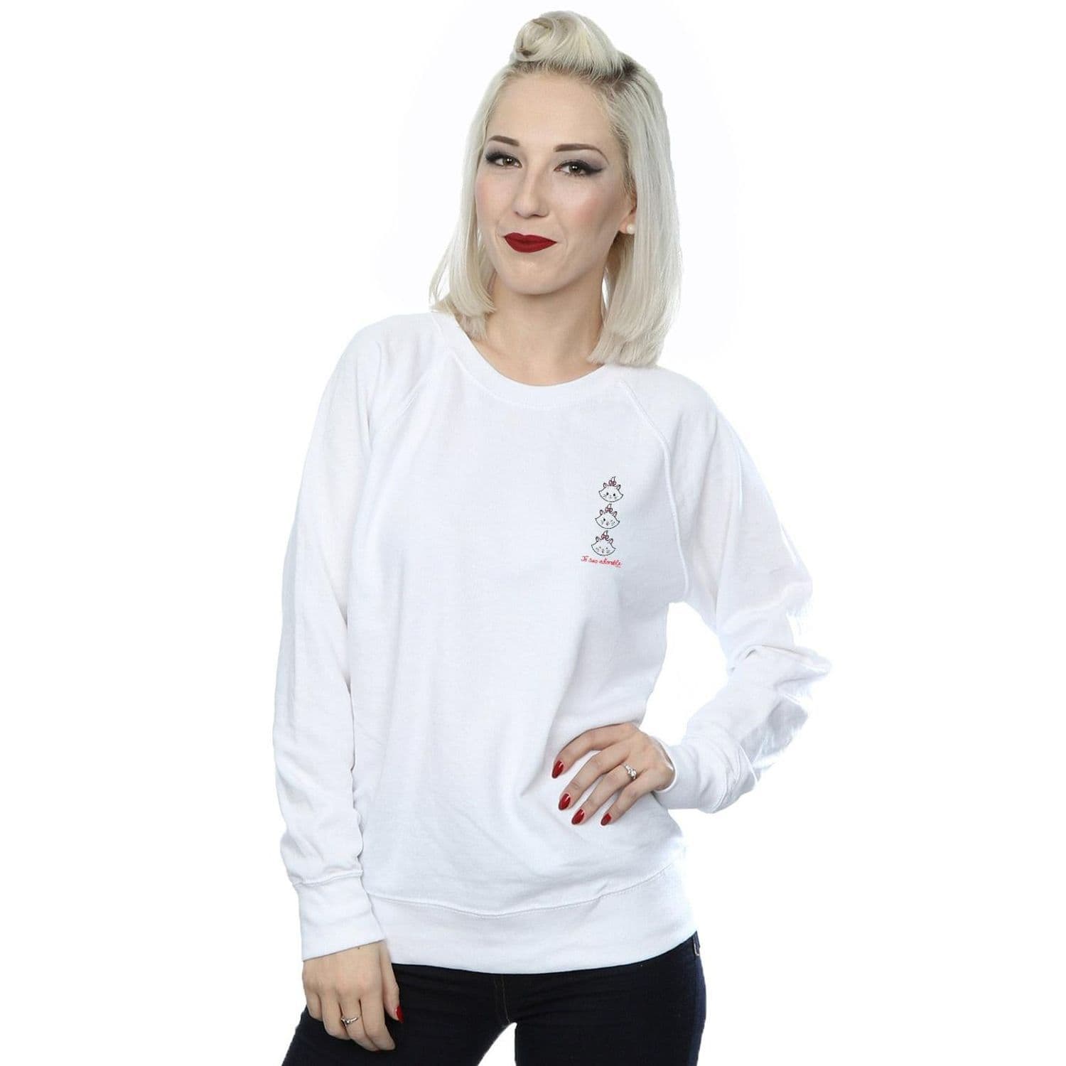 Aristocats Marie Breast Print Sweatshirt