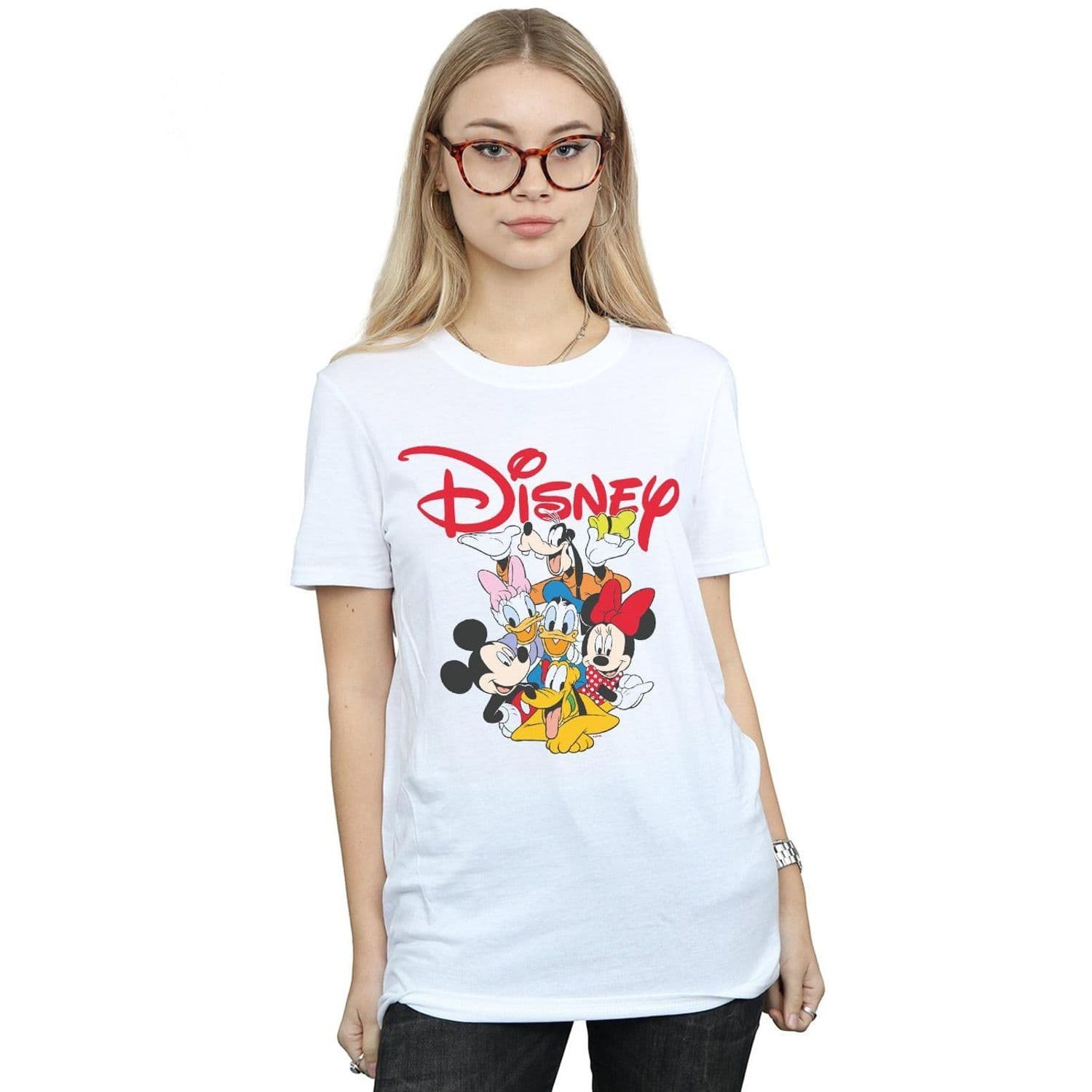 Mickey Mouse Crew Cotton Boyfriend T Shirt