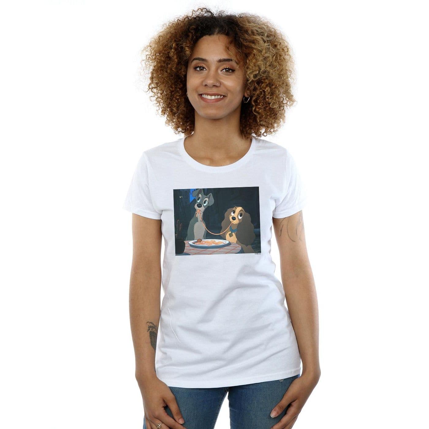& Tramp Spaghetti Slurp Cotton T Shirt