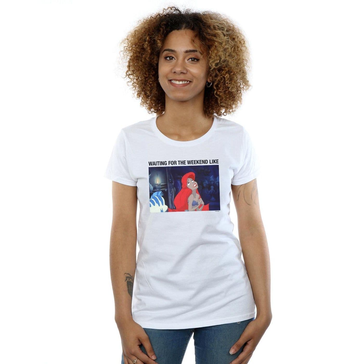 Little Mermaid Waiting Weekend Cotton T Shirt