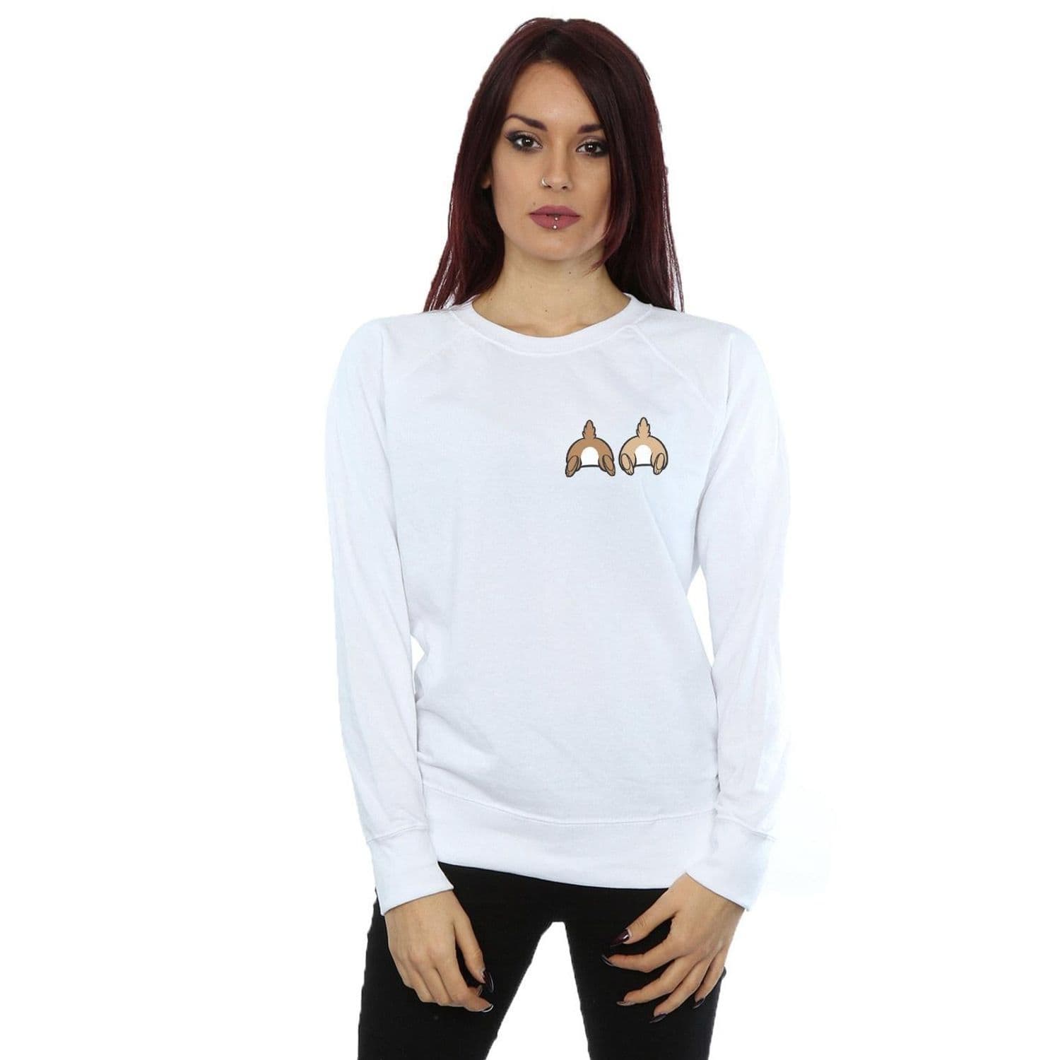 Chip N Dale Backside Breast Print Sweatshirt