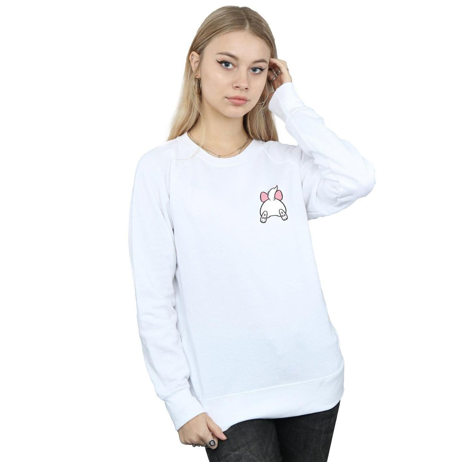 Aristocats Marie Backside Breast Print Sweatshirt