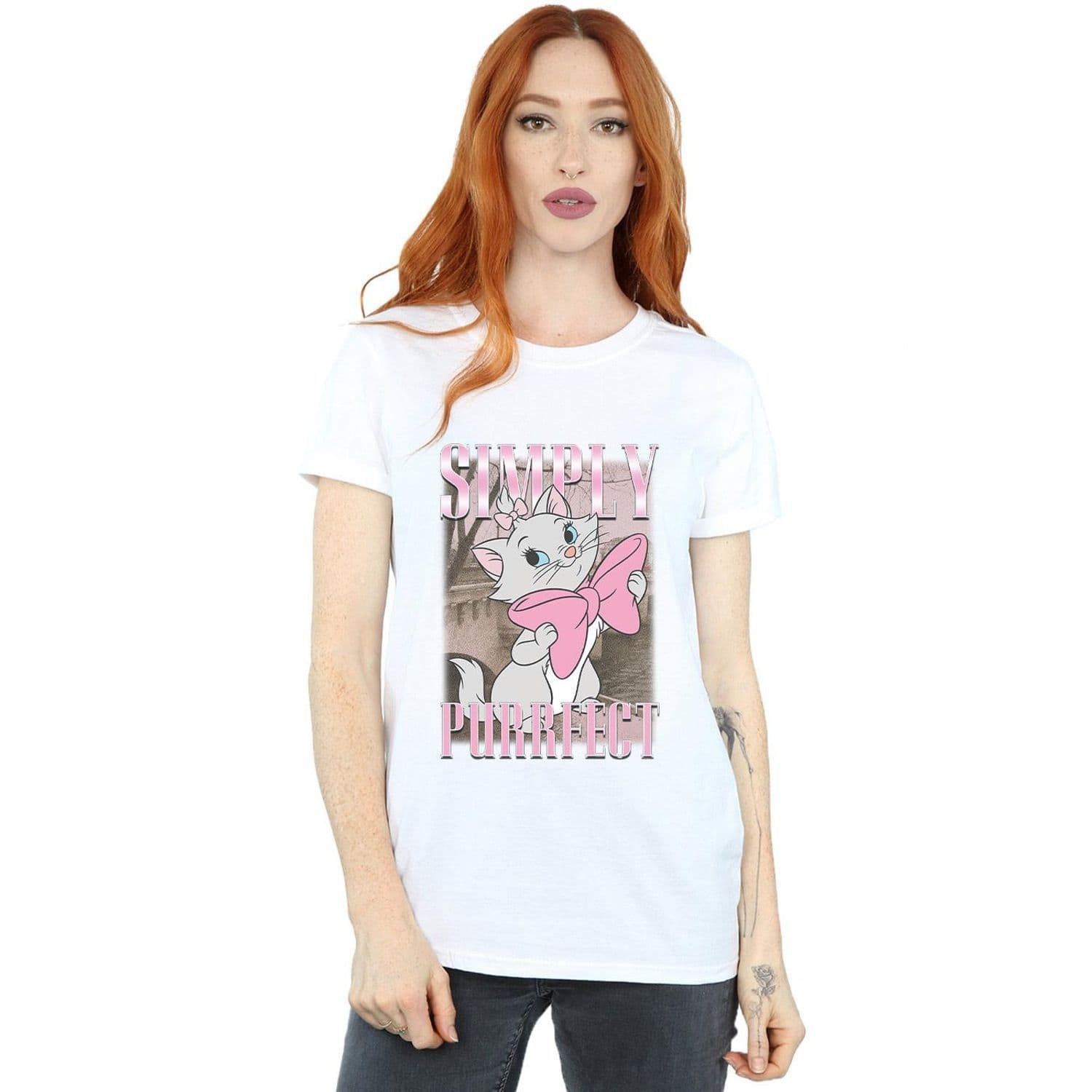 Aristocats Marie Simply Purrfect Homage Cotton Boyfriend T Shirt