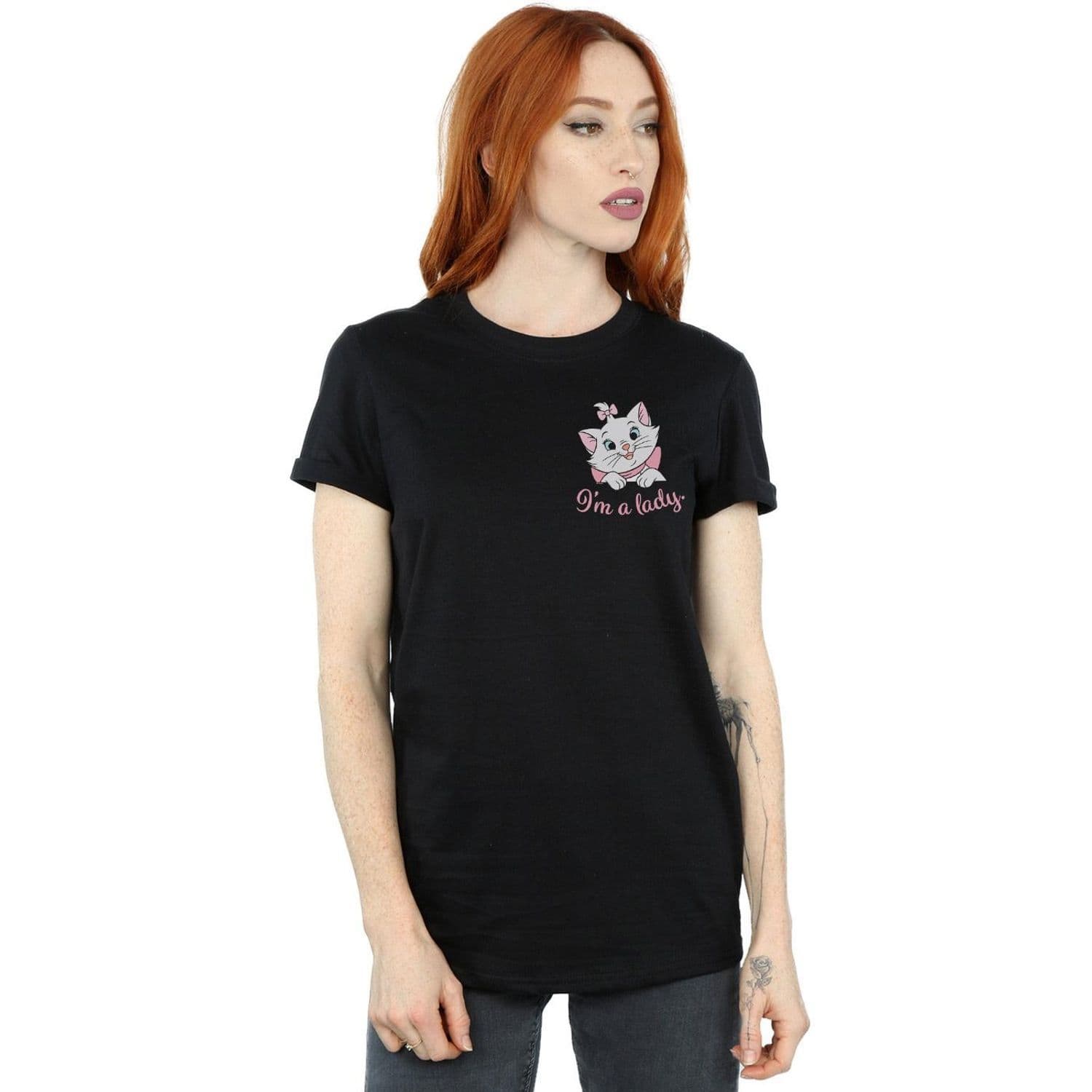 Aristocats Marie I´m Breast Print Cotton Boyfriend T Shirt