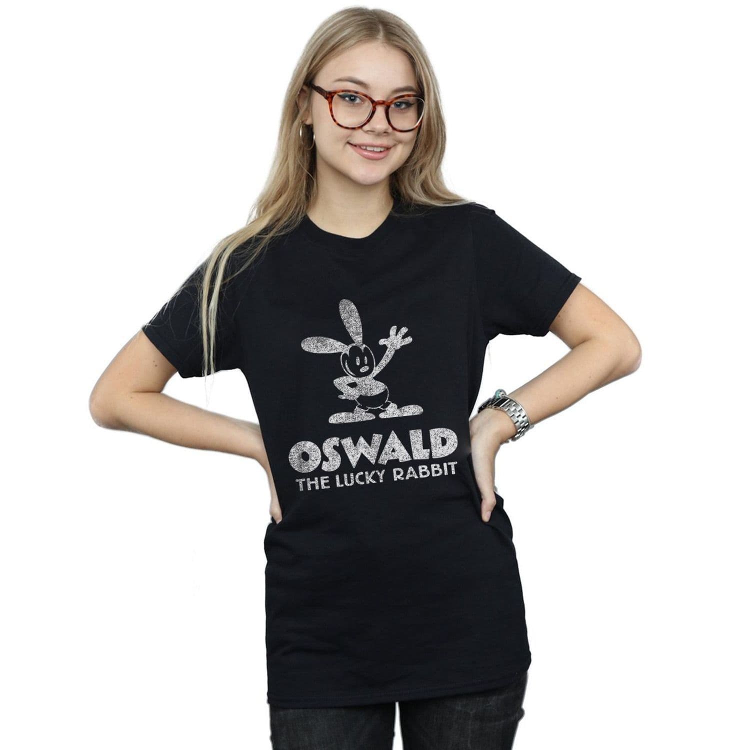 Oswald Logo Cotton Boyfriend T Shirt