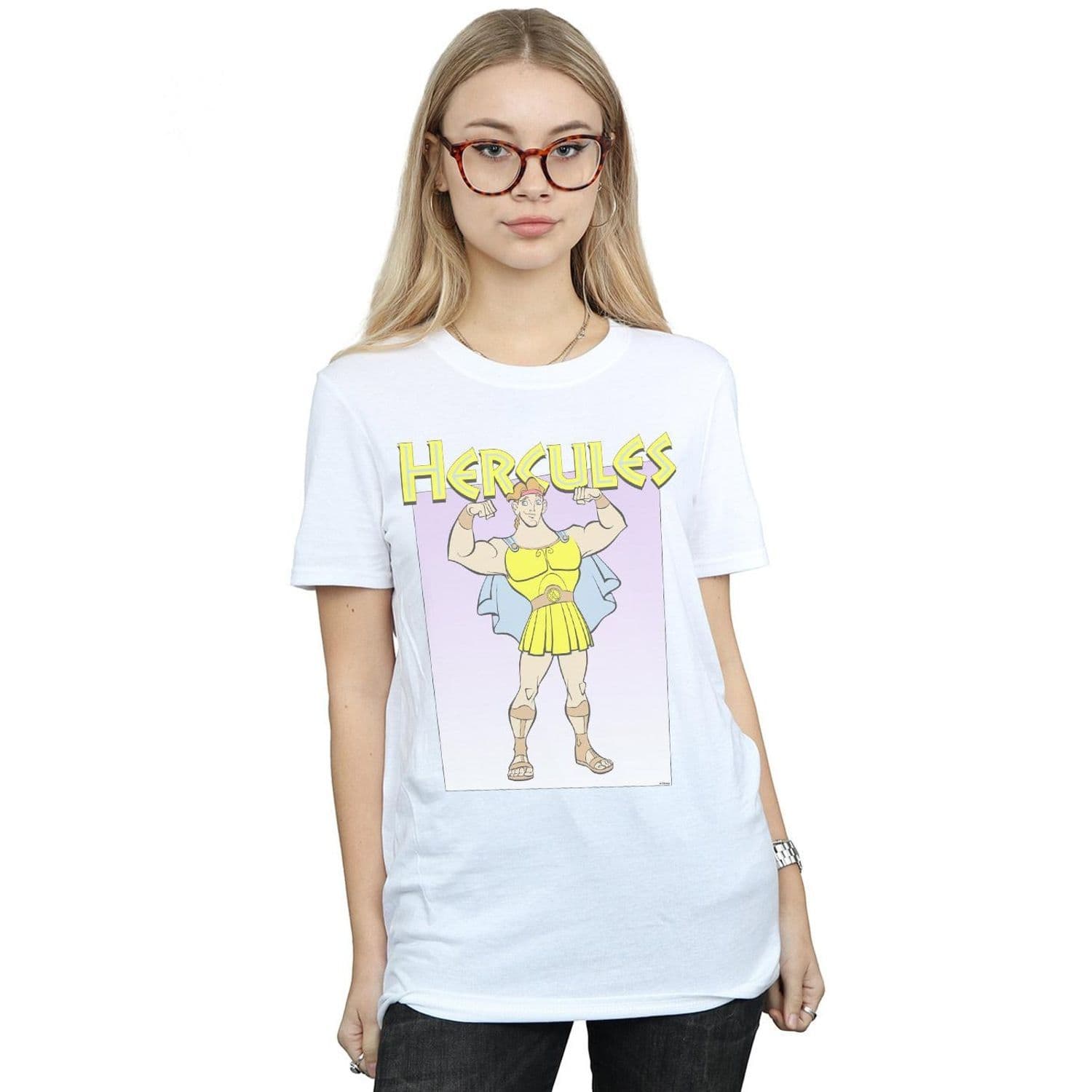Hercules Muscles Cotton Boyfriend T Shirt