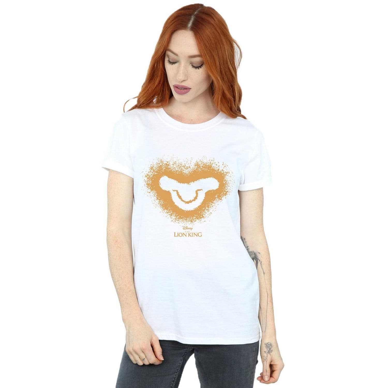 Lion King Movie Simba Face Cotton Boyfriend T Shirt