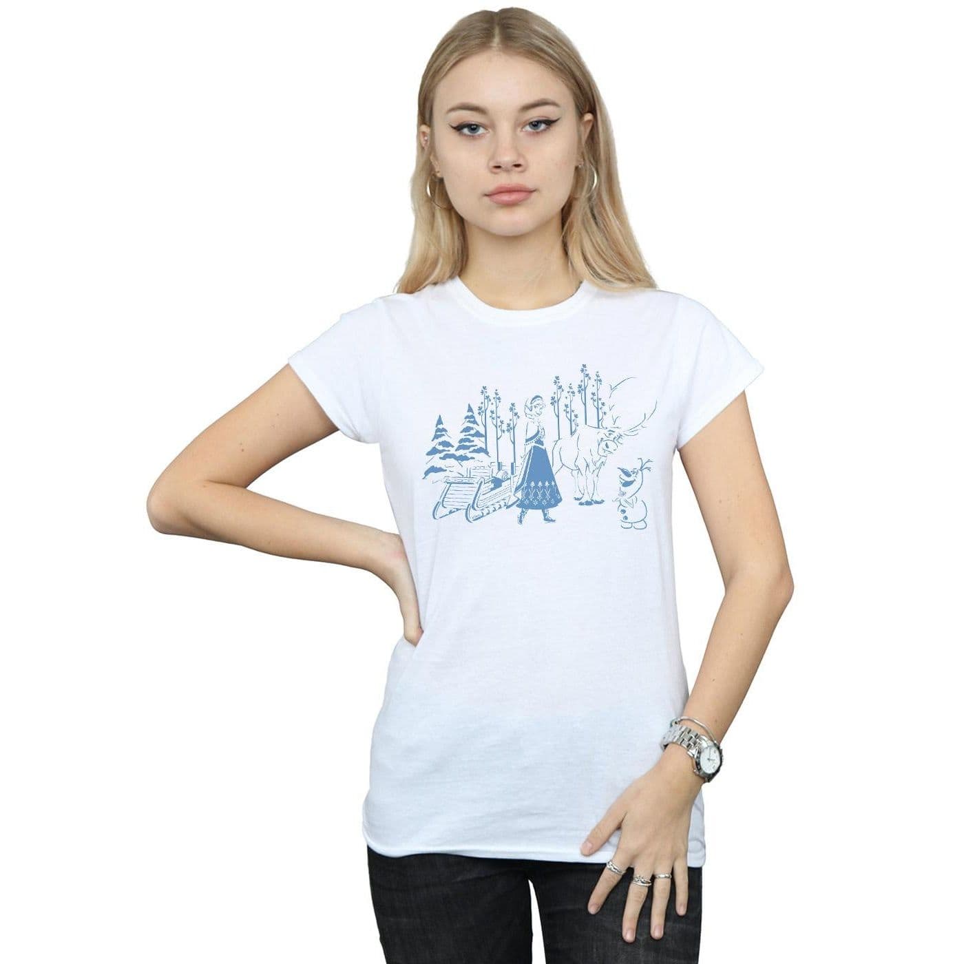 Frozen Anna Sven & Olaf Cotton T Shirt