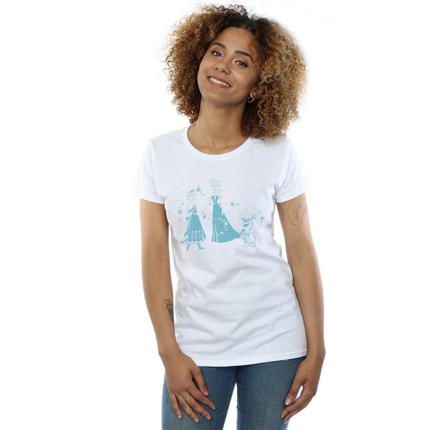 Frozen Magic Snowflakes Cotton T Shirt