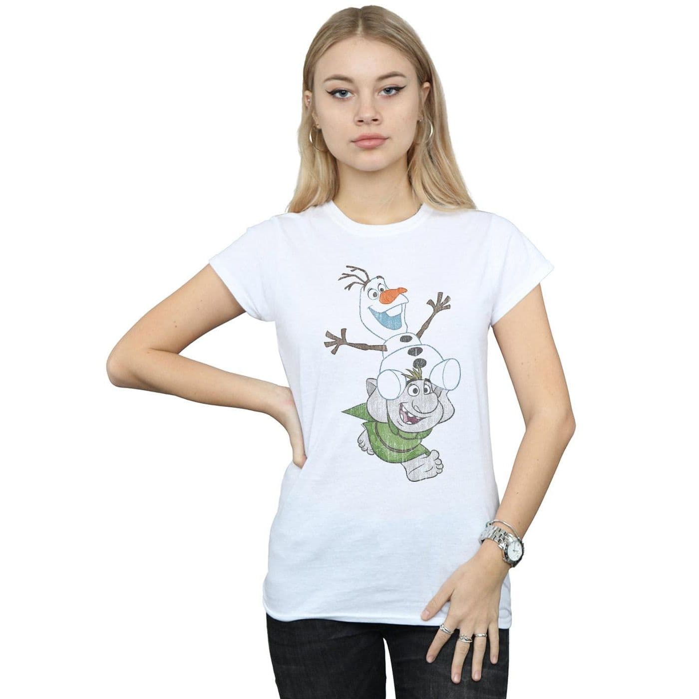 Frozen Olaf & Troll Cotton T Shirt