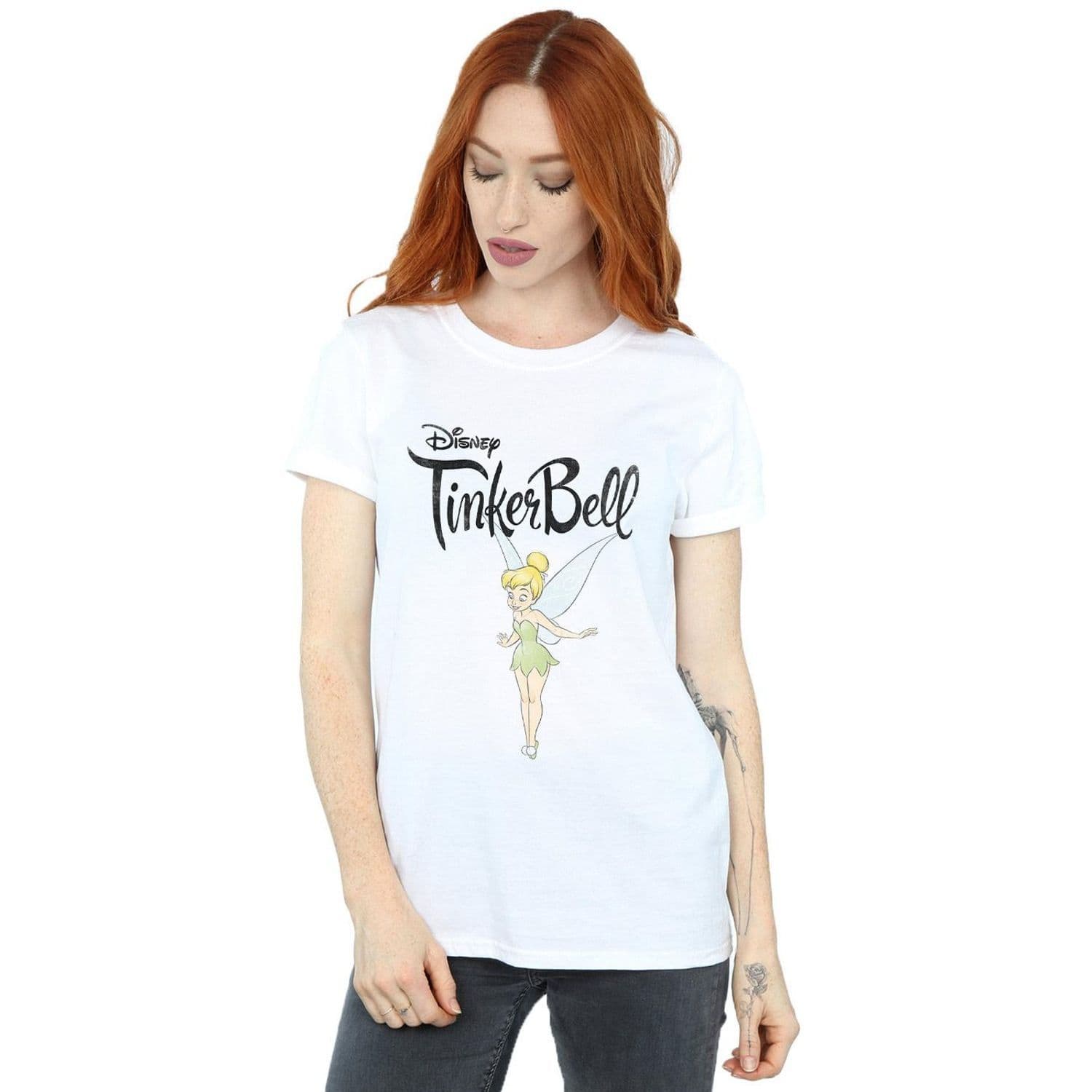 Tinker Bell Flying Tink Cotton Boyfriend T Shirt