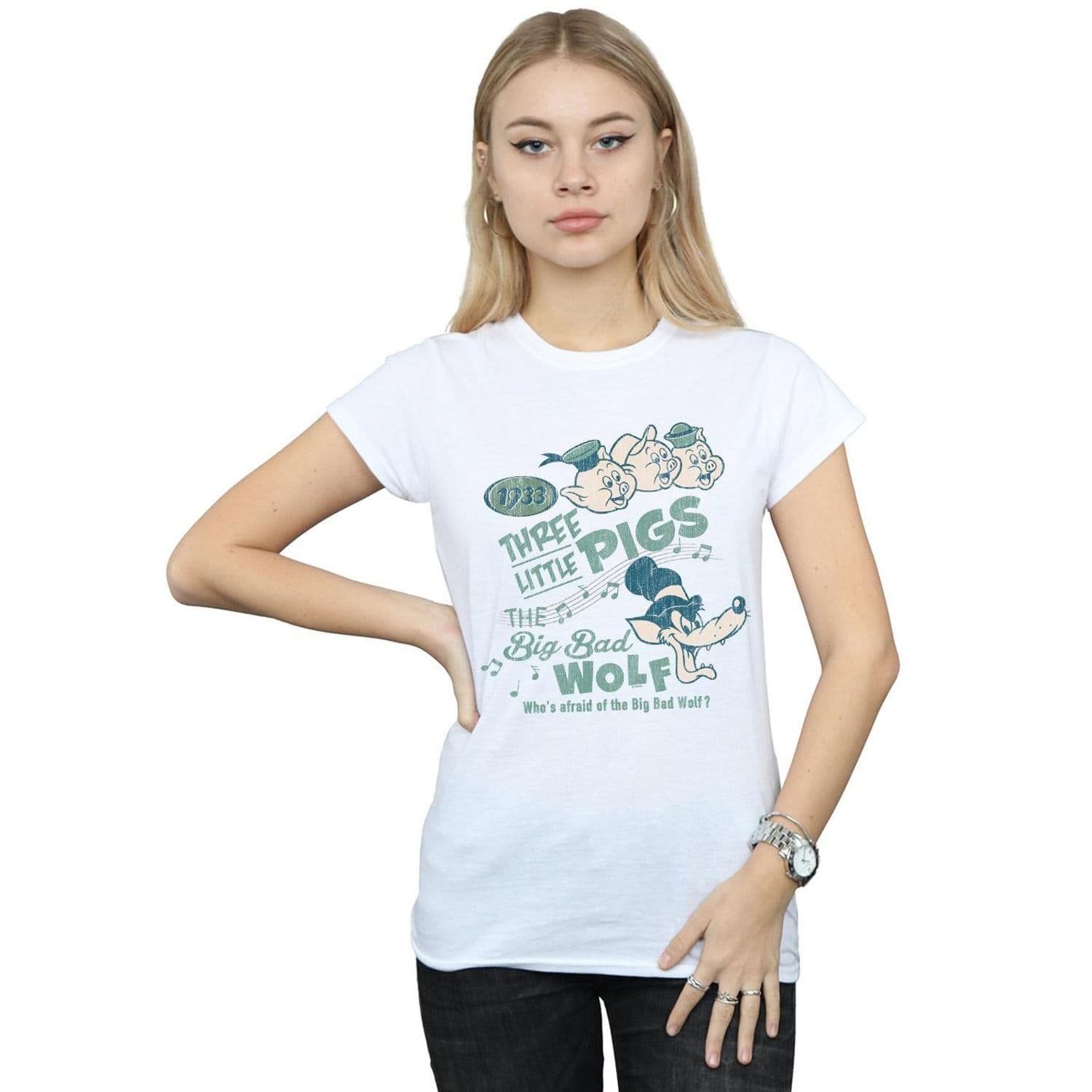 Three Little Pigs Who´s Afraid Big Bad Wolf Cotton T Shirt