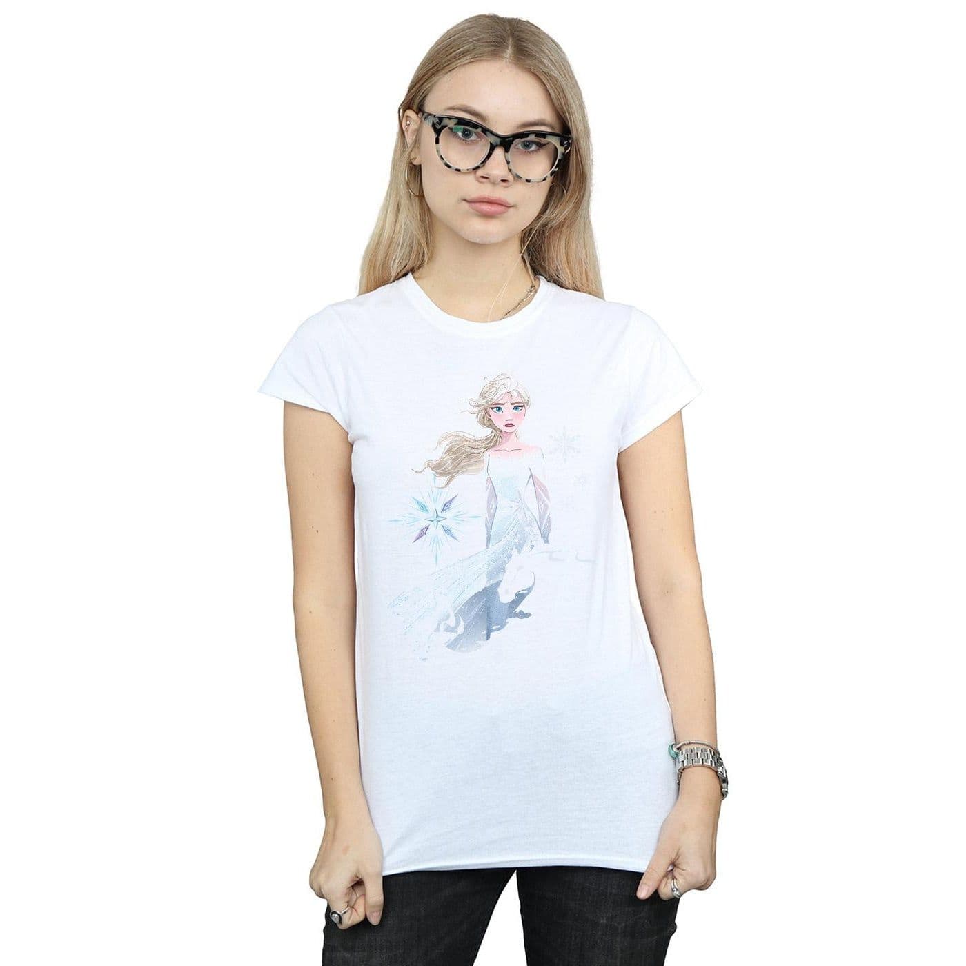 Frozen 2 Elsa Nokk Silhouette Cotton T Shirt