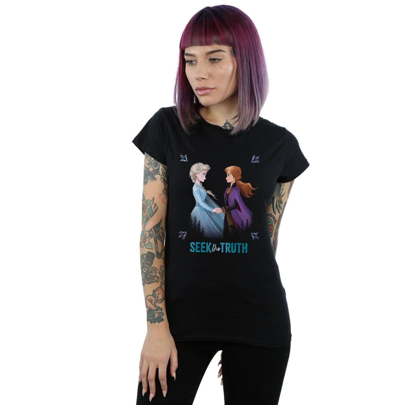 Frozen 2 Elsa & Anna Seek Truth Cotton T Shirt