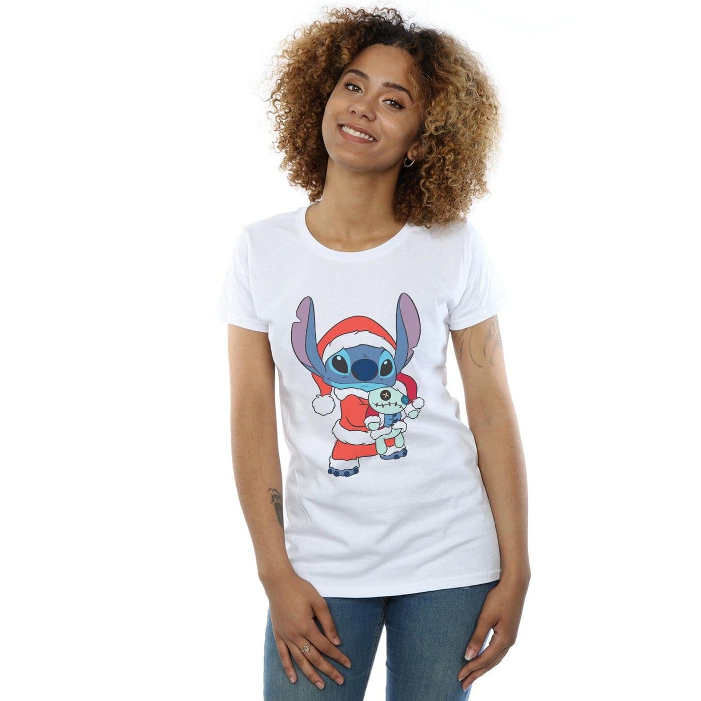 Lilo & Stitch Stitch Christmas Cotton T Shirt