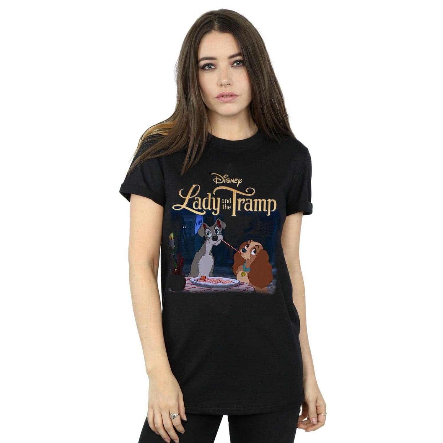 & Tramp Homage Cotton Boyfriend T Shirt