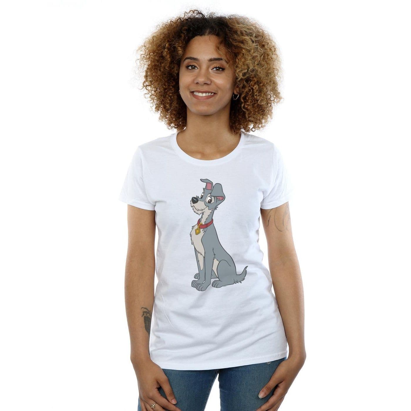 & Tramp Spaghetti Heart Cotton T Shirt