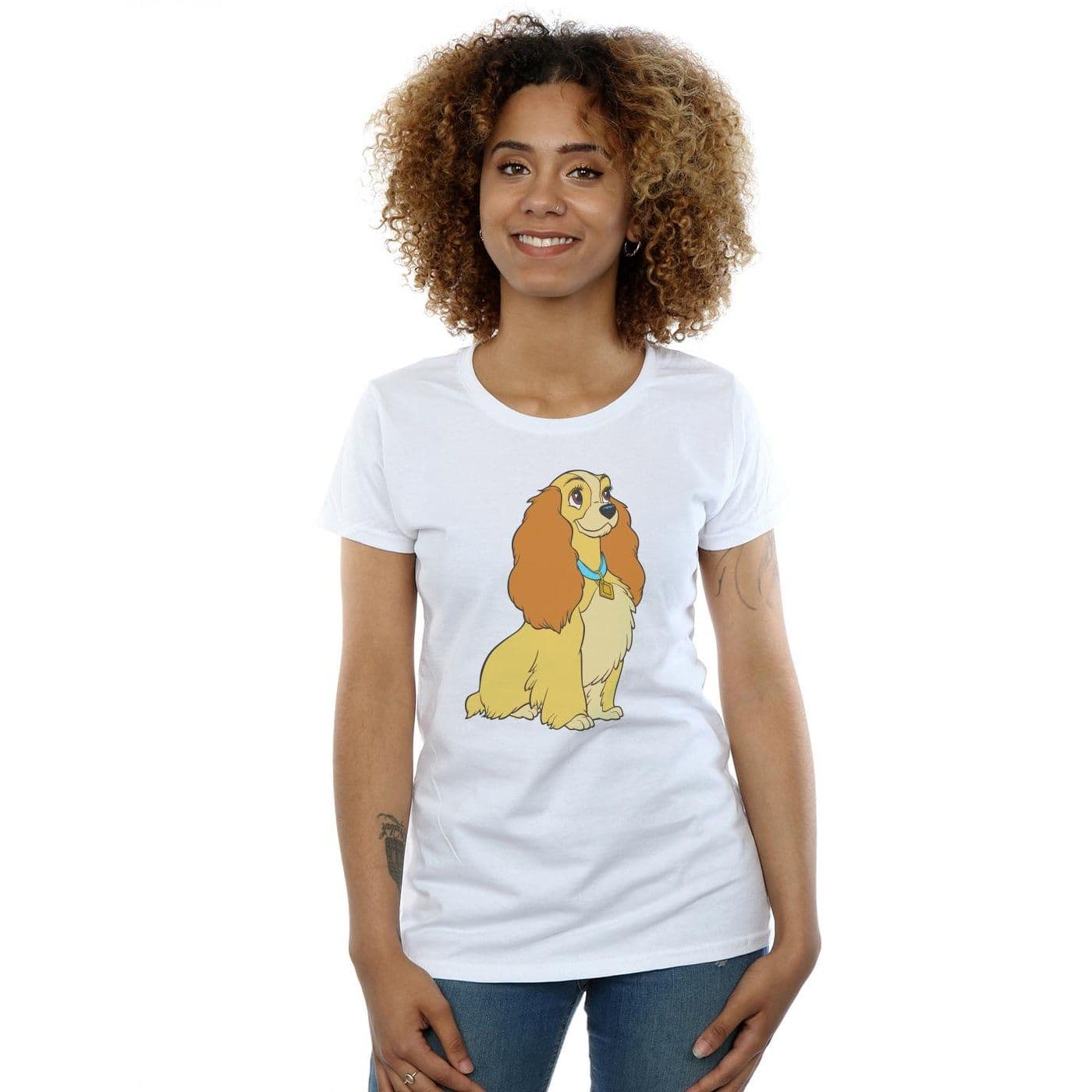 & Tramp Spaghetti Heart Cotton T Shirt