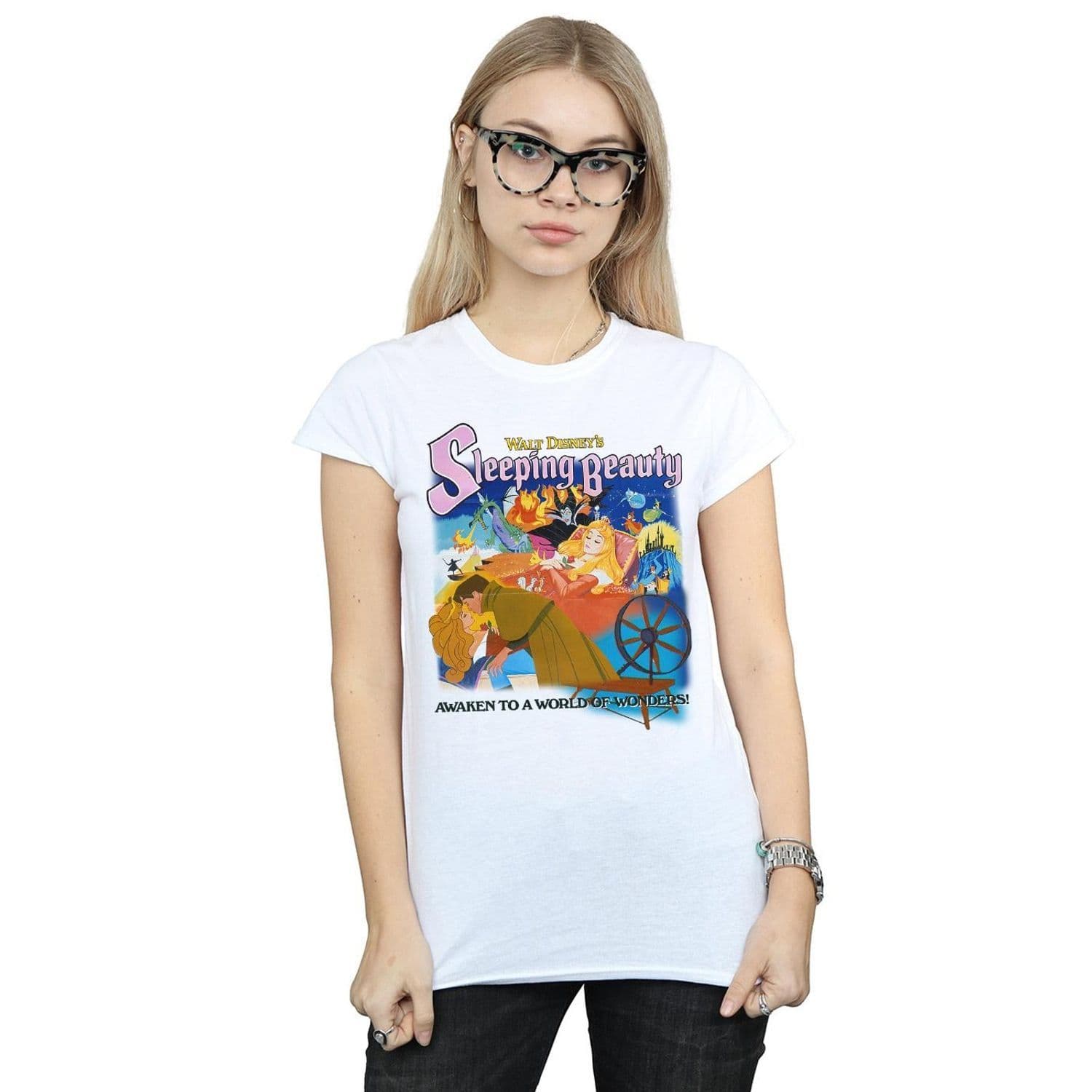 Sleeping Beauty Collage Poster Cotton T Shirt