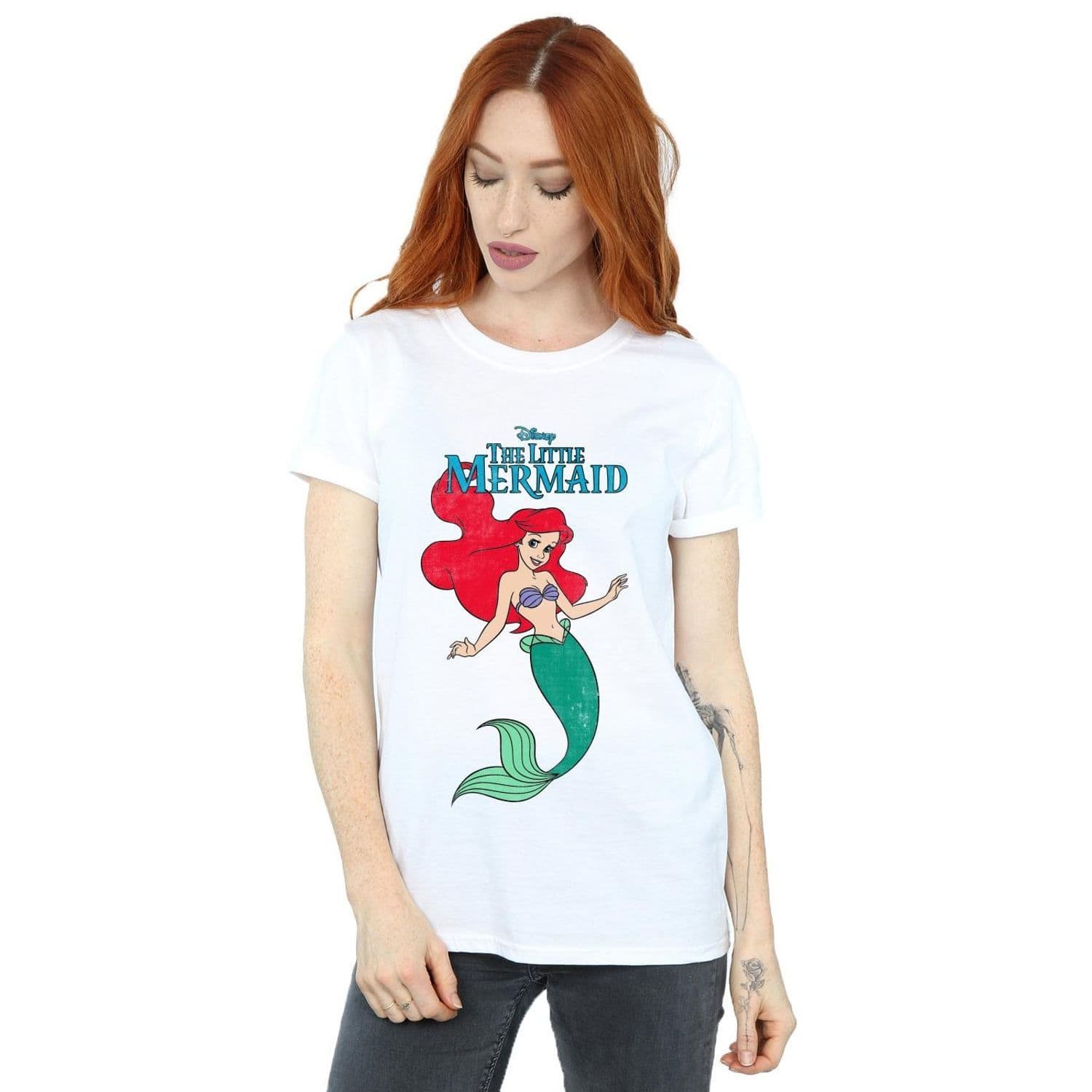 Little Mermaid Line Ariel Cotton Boyfriend T Shirt